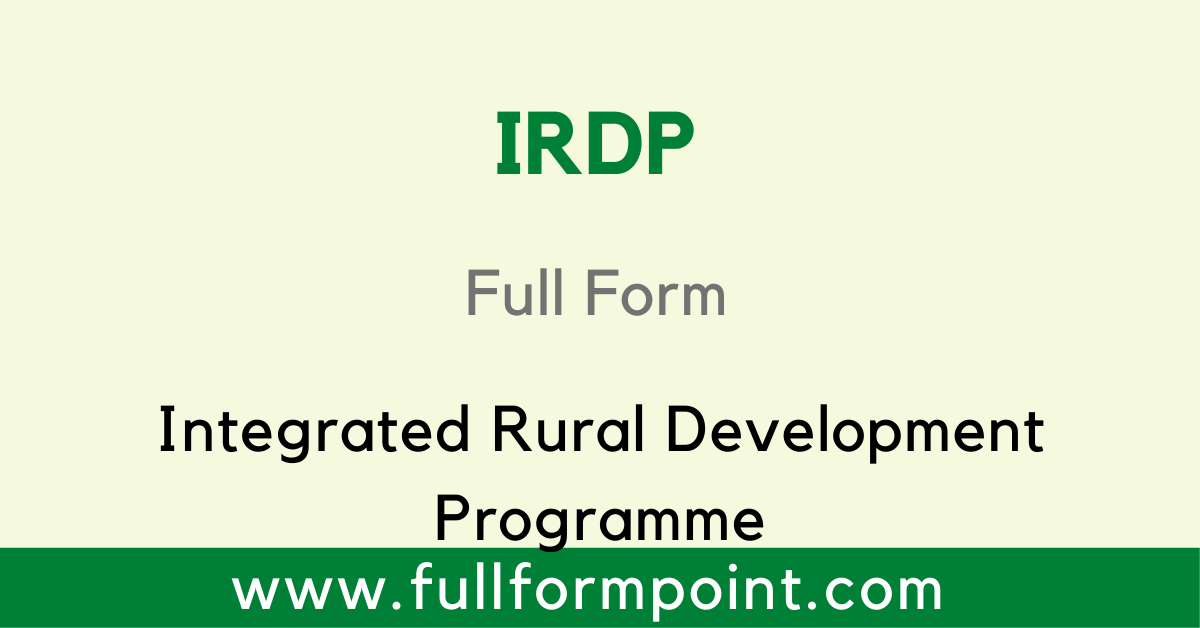 integrated rural development programme irdp